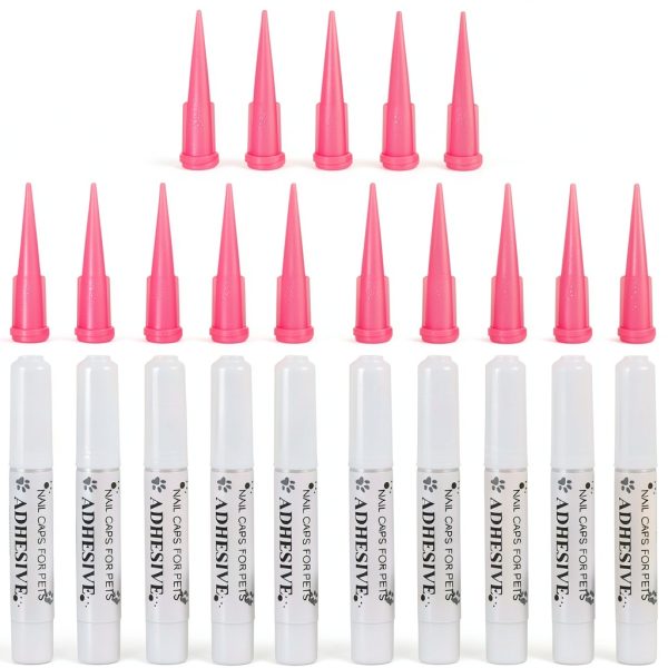 Pet Nail Adhesive Glue VICTHY 10pcs + 15 Tips for Dogs & Cats-2