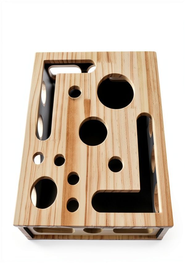 Cat Scratch Puzzle Enrichment Box Migtory Wooden Nail File Stress Free-1