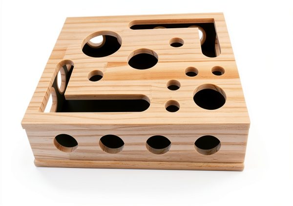 Cat Scratch Puzzle Enrichment Box Migtory Wooden Nail File Stress Free-6