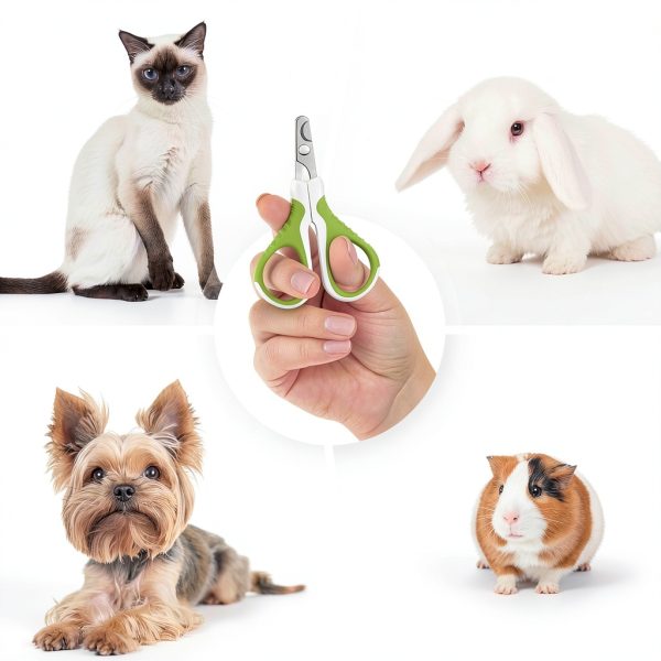 Pet Nail Clippers SHINY PET for Cats & Dogs – Angled Blades, Grip-6