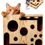 Cat Scratch Puzzle Enrichment Box Migtory Wooden Nail File Stress Free-0
