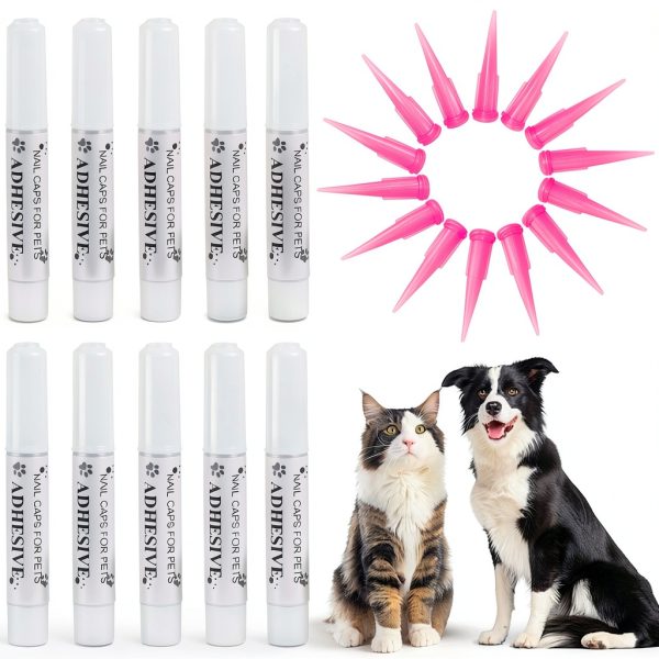 Pet Nail Adhesive Glue VICTHY 10pcs + 15 Tips for Dogs & Cats-0