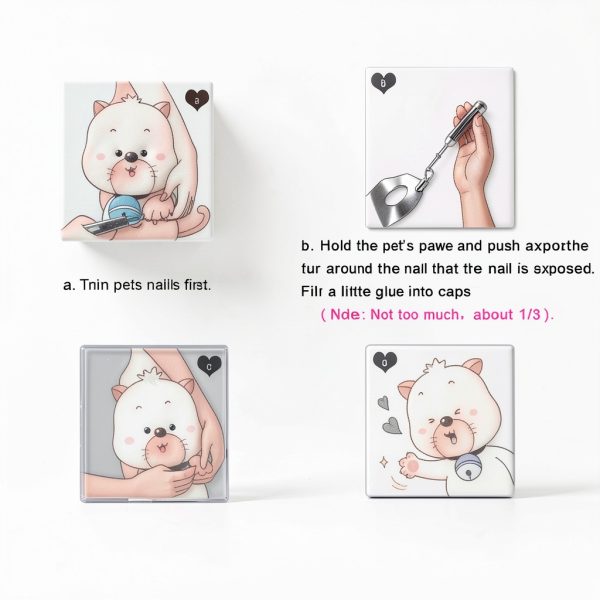 Pet Nail Adhesive Glue VICTHY 10pcs + 15 Tips for Dogs & Cats-4